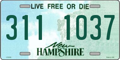 NH license plate 3111037