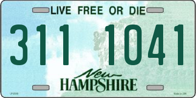 NH license plate 3111041