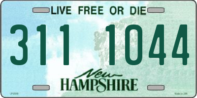 NH license plate 3111044