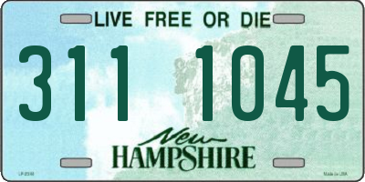 NH license plate 3111045