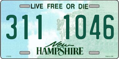 NH license plate 3111046
