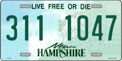 NH license plate 3111047