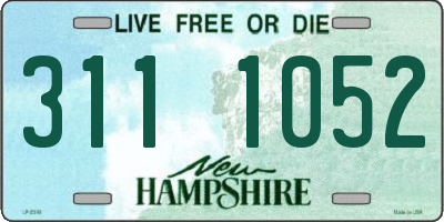 NH license plate 3111052
