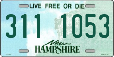 NH license plate 3111053