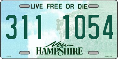 NH license plate 3111054
