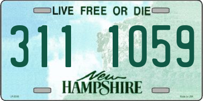 NH license plate 3111059