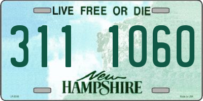 NH license plate 3111060