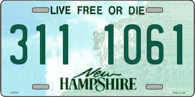 NH license plate 3111061