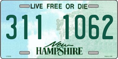 NH license plate 3111062