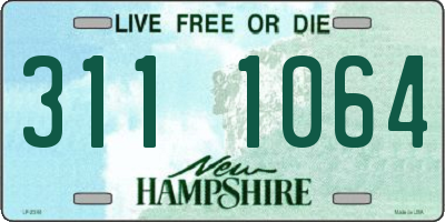 NH license plate 3111064