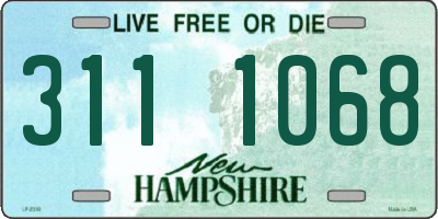 NH license plate 3111068