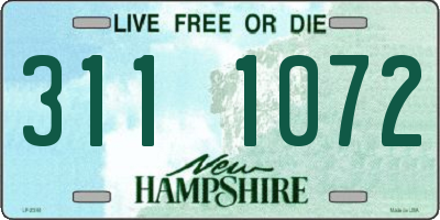 NH license plate 3111072
