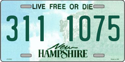 NH license plate 3111075