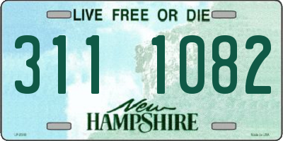 NH license plate 3111082