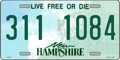 NH license plate 3111084