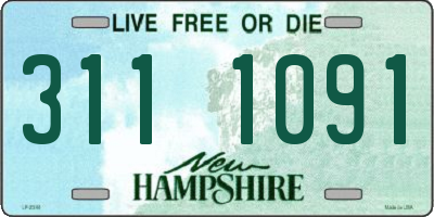 NH license plate 3111091