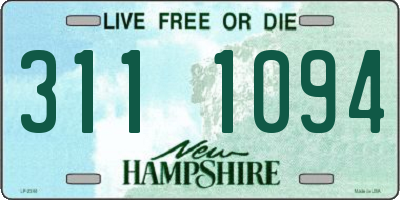 NH license plate 3111094