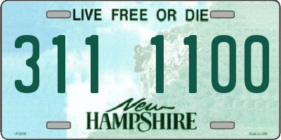 NH license plate 3111100