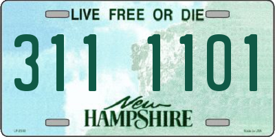 NH license plate 3111101