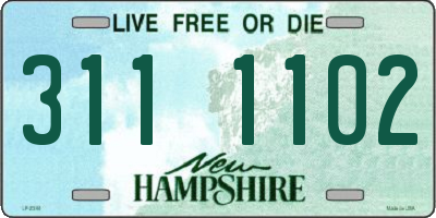 NH license plate 3111102