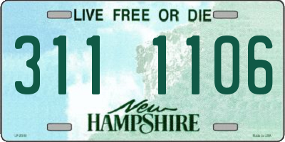 NH license plate 3111106