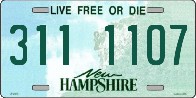 NH license plate 3111107