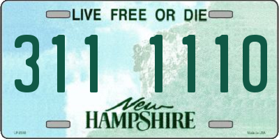 NH license plate 3111110