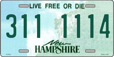 NH license plate 3111114
