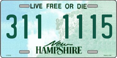 NH license plate 3111115