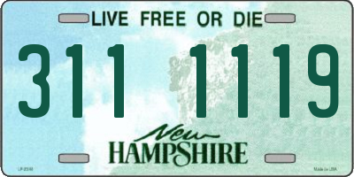 NH license plate 3111119
