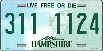 NH license plate 3111124