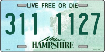 NH license plate 3111127