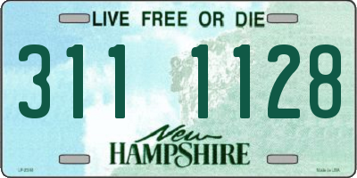 NH license plate 3111128