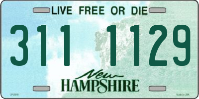 NH license plate 3111129