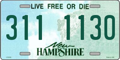 NH license plate 3111130
