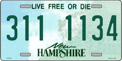 NH license plate 3111134