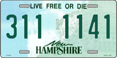 NH license plate 3111141