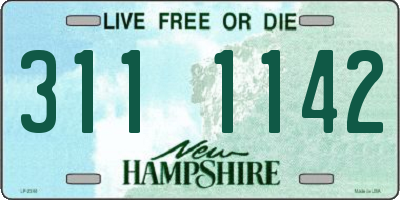 NH license plate 3111142