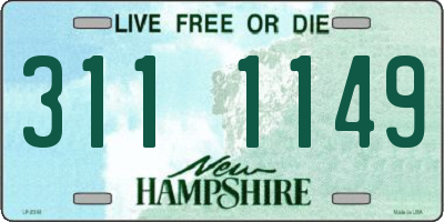 NH license plate 3111149