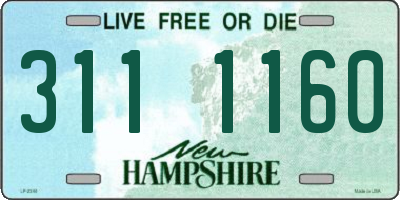 NH license plate 3111160