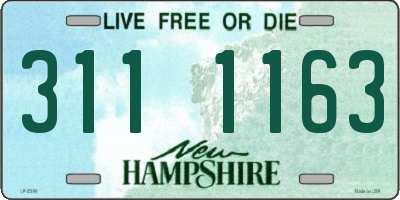 NH license plate 3111163