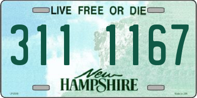 NH license plate 3111167