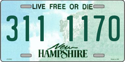 NH license plate 3111170