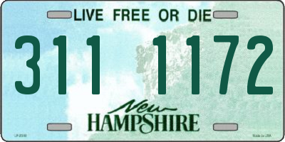NH license plate 3111172