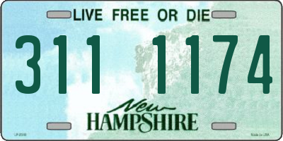 NH license plate 3111174