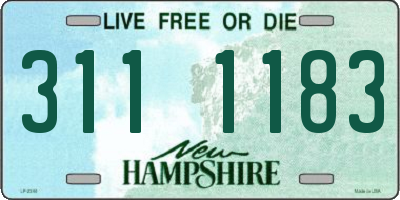 NH license plate 3111183