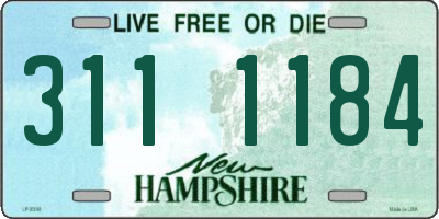 NH license plate 3111184