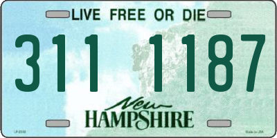 NH license plate 3111187