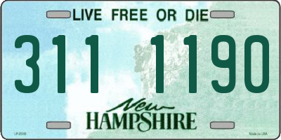 NH license plate 3111190