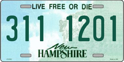 NH license plate 3111201